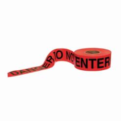 C.H.Hanson® 15041 Heavy Duty Barricade Safety Tape, Red/Black, 1000 ft L x 3 in W, Danger Do Not Enter Legend, Polyethylene