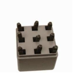 C.H.Hanson® 20581 9-Piece Number Stamp Set, 0 to 9, 1/4 in H Character, 3/8 in Shank