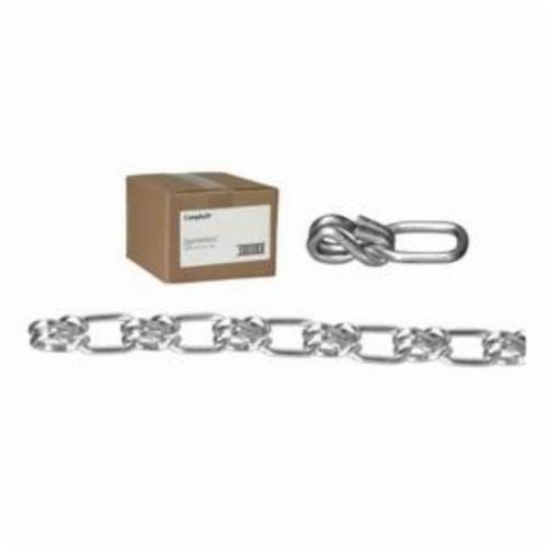 Campbell® T0743024 Wrapped Chain, Lock/Single Loop Link, #3/0 Trade, 100 ft L, 405 lb Load