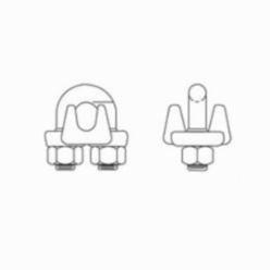 CM® M246 Wire Rope Clip, 1/4 in Dia, Forged Steel, 2 Clips, 4-3/4 in Rope Turn Back