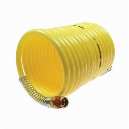 Coilhose® N14-50B Coiled Air Hose, 1/4 in Nominal, 1/4 in MPT Swivel End Style, 50 ft L, 185 psi at 70 deg F Working, Nylon, Domestic