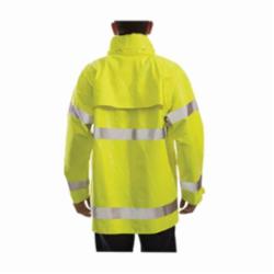 Tingley Comfort-Brite® J53122 Flame Resistant Jacket, Men's, Fluorescent Yellow/Green, Polyester/PVC, Resists: Flame, Mildew, Acid, Oil, Alcohols, Salts and Alkalis, ANSI/ISEA 107 Type R Class 3, Detachable Hood