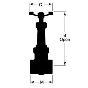 CRANE® Stockham® B-120 1-1/2 Gate Valve, 1-1/2 in Nominal, Thread End Style, 150 lb, Bronze Body, Handwheel Actuator