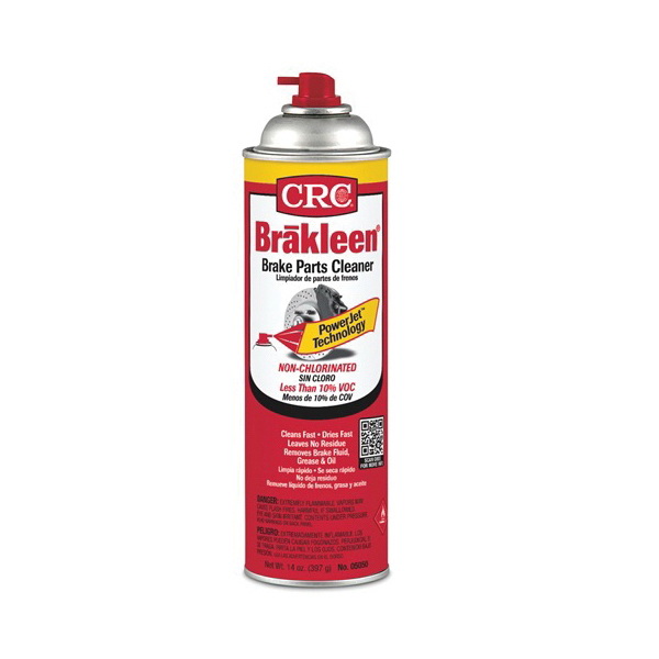 CRC® Brakleen® 05050 Extremely Flammable Non-Chlorinated Brake Parts Cleaner, 20 oz Aerosol Can, Solvent Odor/Scent, Clear, Liquid Form