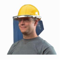 MCR Safety 102 Faceshield Headgear, Silver, Aluminum/Metal Frame, For Use With Hard Hat