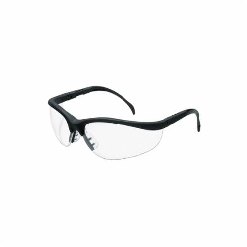 MCR Safety KD110 Klondike® Plus Safety Glasses, Duramass® Hard Coat, Clear Lens, Half-Frame Frame, Black, Nylon Frame, Polycarbonate Lens, ANSI Z87+, AS/NZS 1337.1, CAN/CSA Z94.3