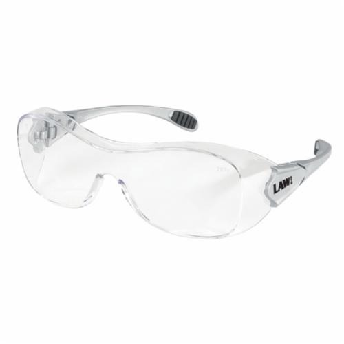 MCR Safety OG110AF Law® Over-The-Glass Single Lens Safety Glasses, Duramass® Anti-Fog, Clear Lens, Wrap Around Frame, Polycarbonate Frame, ANSI Z87+, CAN/CSA Z94.3