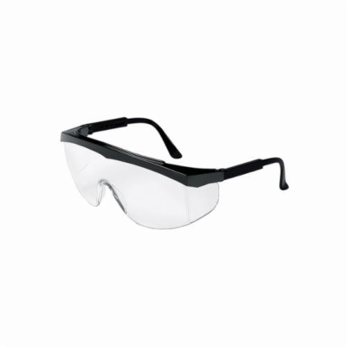 MCR Safety SS110 Stratos® Value Single Lens Safety Glasses, Duramass® Hard Coat, Clear Lens, Wrap Around Frame, Black, Nylon Frame, Polycarbonate Lens, ANSI Z87+, CE EN 166, CAN/CSA Z94.3-07