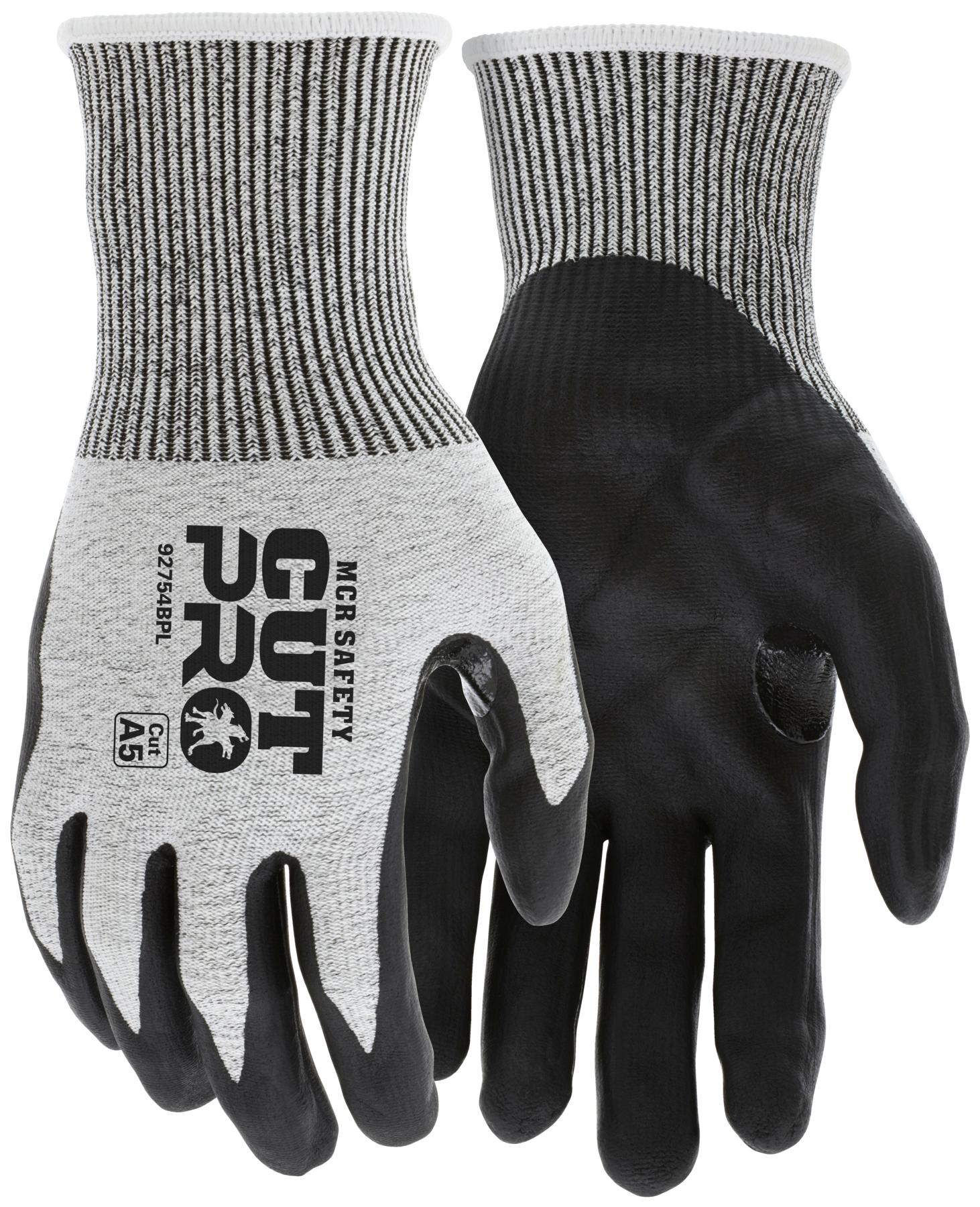 Cut Pro 92754BPXL Work Gloves, X-Large, Knit Wrist Cuff, Resists: Cut Resistant, ANSI Cut-Resistance Level: A5, ANSI Puncture-Resistance Level: 3, Pair Hand