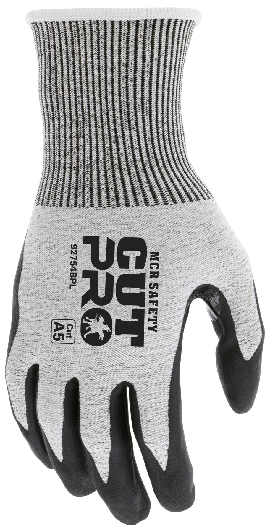 Cut Pro 92754BPXL Work Gloves, X-Large, Knit Wrist Cuff, Resists: Cut Resistant, ANSI Cut-Resistance Level: A5, ANSI Puncture-Resistance Level: 3, Pair Hand
