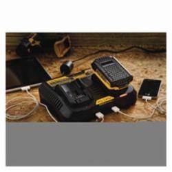 DeWALT® DCB102 Cordless Battery Charger, For Use With DeWalt® 12 to 20 V Max Series Li-Ion Batteries and Any USB DeMax, Li-Ion Battery, 1.5 hr Charging, 2 Batteries