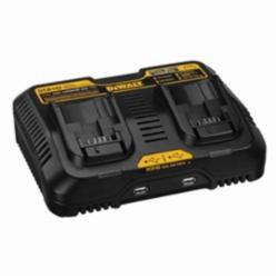 DeWALT® DCB102 Cordless Battery Charger, For Use With DeWalt® 12 to 20 V Max Series Li-Ion Batteries and Any USB DeMax, Li-Ion Battery, 1.5 hr Charging, 2 Batteries