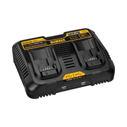 DeWALT® DCB102 Cordless Battery Charger, For Use With DeWalt® 12 to 20 V Max Series Li-Ion Batteries and Any USB DeMax, Li-Ion Battery, 1.5 hr Charging, 2 Batteries