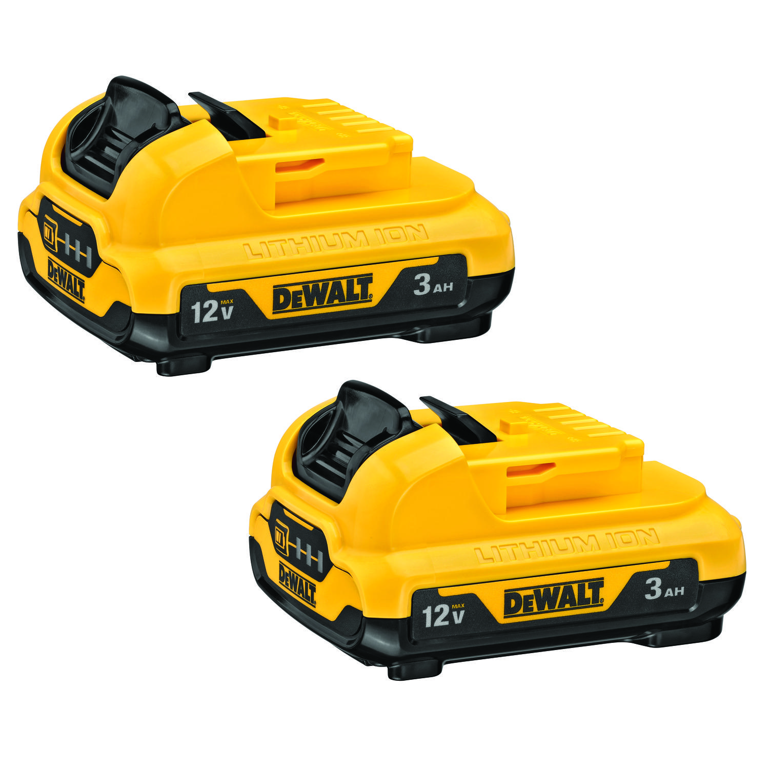 DeWALT® DCB124 Battery, 3 Ah 12V MAX* Lithium-Ion Battery, 12 VDC Charge, For Use With DCB100, DCB101, DCB102, DCB103, DCB104, DCB107, DCB112, DCB113, DCB115, DCB119 12V MAX* Tools and Chargers