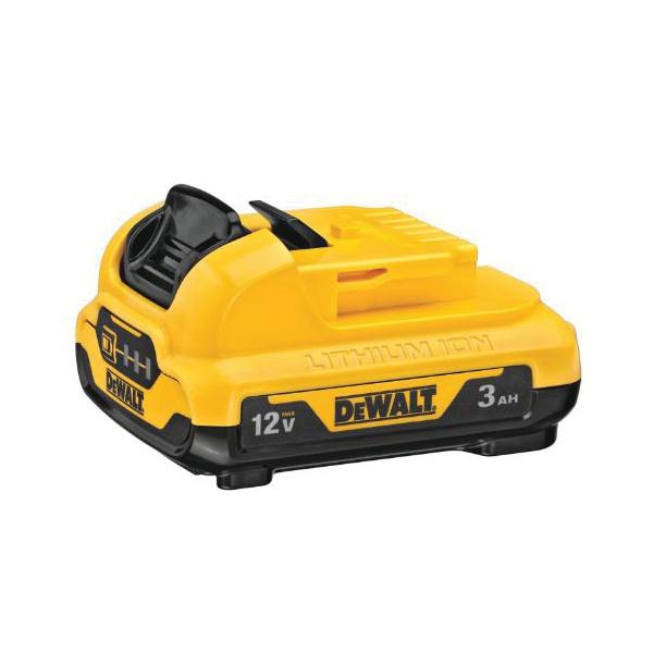 DeWALT® DCB124 Battery, 3 Ah 12V MAX* Lithium-Ion Battery, 12 VDC Charge, For Use With DCB100, DCB101, DCB102, DCB103, DCB104, DCB107, DCB112, DCB113, DCB115, DCB119 12V MAX* Tools and Chargers