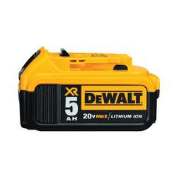 DeWALT® 20V MAX* XR DCB205 Premium Rechargeable Cordless Battery Pack, 5 Ah Li-Ion Battery, For Use With DeWalt® 20 V Power Tools