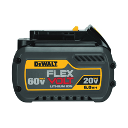 DeWALT® 20V/60V MAX* FLEXVOLT™ DCB606  6 Ah Lithium-Ion Battery, 20/60 VDC Charge, For Use With DeWALT® 20 V/60 V Cordless Tool