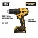 DeWALT® 20V MAX* MATRIX™ DCD777C2 Compact Brushless Drill/Driver Kit, 1/2 in Chuck, 20 VDC, 0 to 1600 rpm No-Load, 7-33/64 in OAL, Lithium-Ion Battery