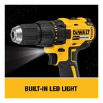 DeWALT® 20V MAX* MATRIX™ DCD777C2 Compact Brushless Drill/Driver Kit, 1/2 in Chuck, 20 VDC, 0 to 1600 rpm No-Load, 7-33/64 in OAL, Lithium-Ion Battery