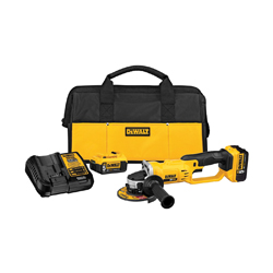 DeWALT® DCG412P2 Cordless Cut-Off Tool Kit, 4-1/2 in Dia Wheel, 5/8 in Arbor/Shank, 18 VDC, Lithium-Ion Battery, 2 Batteries, Trigger Switch