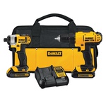 DeWALT® 20V MAX* MATRIX™ DCK240C2 2-Tool Cordless Combination Kit, Tools: Drill Driver, Impact Driver, 20 V, 1.3 Ah Lithium-Ion