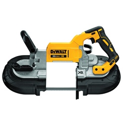 DeWALT® 20V MAX* DCS374B XR™ Brushless Deep Cut Portable Cordless Band Saw, 5 x 4-3/4 in Cutting, 44-7/8 in L Blade, 20 VDC, 5 Ah Lithium-Ion Battery