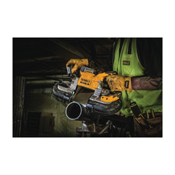 DeWALT® 20V MAX* MATRIX™ DCS374P2 XR™ Brushless Deep Cut Portable Cordless Band Saw Kit, 5 x 4-3/4 in Cutting, 44-7/8 in L Blade, 20 VDC, 5 Ah Li-Ion Battery