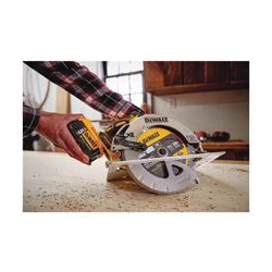 DeWALT® DCS570P1 XR® Brushless Motor Rear Pivot Cordless Circular Saw Kit, 7-1/4 in Dia Blade, 5/8 in Arbor/Shank, 20 VDC, Lithium-Ion Battery, Right Blade Side