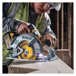 DeWALT® DCS573B Brushless Cordless Circular Saw, 7-1/4 in Dia Blade, 20 V, 2 in at 45 deg, 2-9/16 in at 90 deg D Cutting, Li-Ion Battery