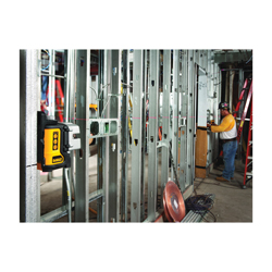 DeWALT® DW089K Electronic Self-Leveling Rotary Laser Level Kit, 50 ft with Detector/166 ft without Detector Measuring, +/-1/8 in at 30 ft Accuracy, 4 AA Alkaline Battery