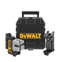 DeWALT® DW089K Electronic Self-Leveling Rotary Laser Level Kit, 50 ft with Detector/166 ft without Detector Measuring, +/-1/8 in at 30 ft Accuracy, 4 AA Alkaline Battery