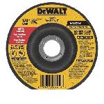 DeWALT® High Performance™ DW4523 Depressed Center Wheel, 4-1/2 in Dia x 1/4 in THK, A24R Grit, Aluminum Oxide Abrasive