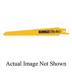 DeWALT® Guaranteed Tough® DW4847B25 Tapered Back Reciprocating Saw Blade, 6 in L x 3/4 in W, 5/8, Bi-Metal Body, Universal/Toothed Edge Tang