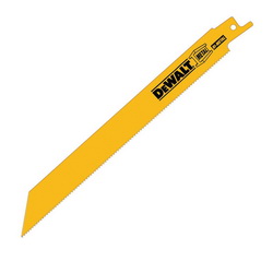 DeWALT® DW4809B Straight Back Reciprocating Saw Blade, 8 in L x 5/8 in W, 14, Bi-Metal Body, Universal/Toothed Edge Tang
