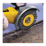 DeWALT® HP™ DW4930 Heavy Duty Wire Wheel Brush, 4 in Dia Brush, 1/4 in W Face, 0.02 in Dia Knot Filament/Wire, 5/8-11 Arbor Hole