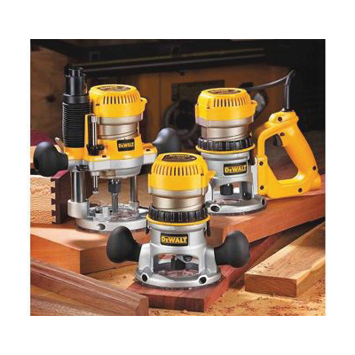 DeWALT® DW618 Corded EVS Fixed Base Mid Size Electric Router, Toggle Switch, 1/4 in, 1/2 in Chuck, 8000 to 24000 rpm Speed, 2-1/4 hp, 120 V AC