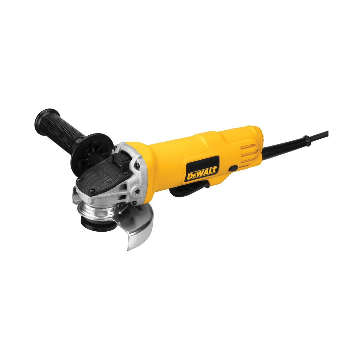 DeWALT® DWE4012 Small Angle Grinder, 4-1/2 in Dia Wheel, 5/8-11 Arbor/Shank, 120 VAC, For Wheel: Quick-Change™, Yellow, No, Lock-On Paddle Switch