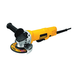 DeWALT® DWE4012 Small Angle Grinder, 4-1/2 in Dia Wheel, 5/8-11 Arbor/Shank, 120 VAC, For Wheel: Quick-Change™, Yellow, No, Lock-On Paddle Switch