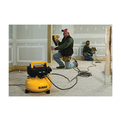 DeWALT® DWFP55126 Heavy Duty Oil Free Portable Electric Air Compressor, 3.7 scfm at 40 psi, 0.9 hp, 165 psi, Pancake 6 gal Tank