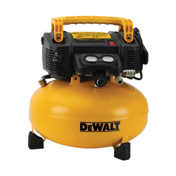 DeWALT® DWFP55126 Heavy Duty Oil Free Portable Electric Air Compressor, 3.7 scfm at 40 psi, 0.9 hp, 165 psi, Pancake 6 gal Tank