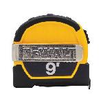 DeWALT® DWHT33028M Magnetic Pocket Measuring Tape With Belt Clip, 9 ft L x 1 in W Blade, Steel, Imperial, 1/32 in First 12 in, 1/16 in Thereafter