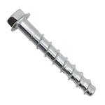 DeWALT® Screw-Bolt+™ PFM1411100 High Performance Screw Anchor, 1/4 in Dia, 3 in OAL, Hex Head Drive, Steel, 1 in D Min Embedment