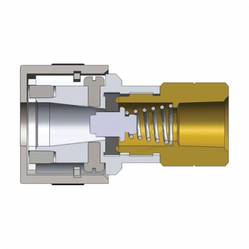 Dixon® 2SHDF2 SHD Automatic Schrader Interchange Twist-Lock Coupler, 1/4 in x 1/4-18 Nominal, Quick Disconnect Coupler x FNPT, 300 psi Pressure, Aluminum/Steel