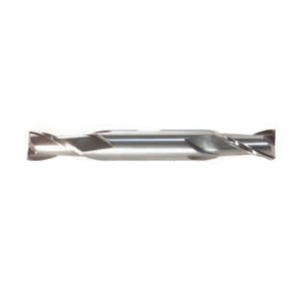 Dormer 7647821 C600 Double End Medium Cut Length Square End Mill, 3/16 in Dia Cutter, 7/16 in Length of Cut, 2 Flutes, 3/8 in Dia Shank, 3-1/4 in OAL, Bright