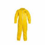 DuPont™ QC120SYL3X001200 Standard Coverall With Open Wrist and Ankle, 3XL, Yellow, 10 mil Tychem® 2000, 47-1/4 to 50-3/4 in Chest, 31-1/2 in L Inseam