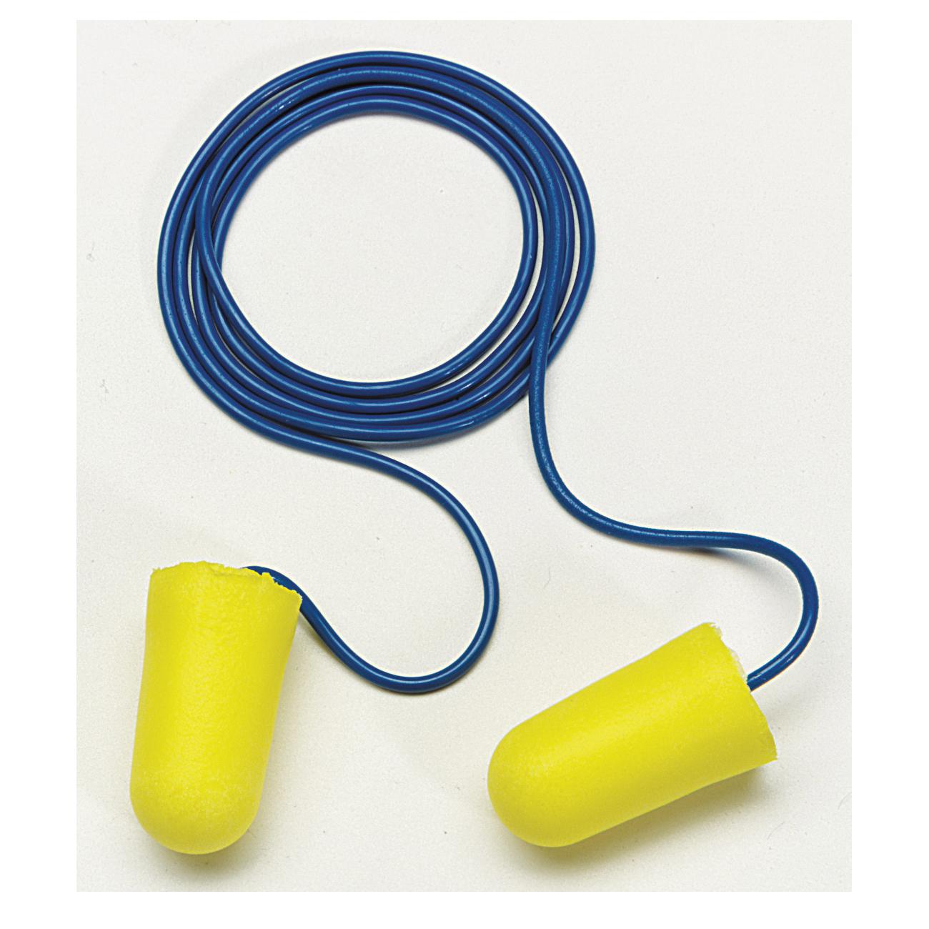 E-A-R™ 080529-12017 Corded Earplugs, 32 dB Noise Reduction, Tapered Shape, CSA Class AL, Disposable, Corded Design