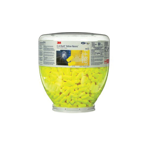 E-A-R™ 8052991004 Neons™ One Touch™ Earplugs, 33 dB Noise Reduction, Tapered Shape, CSA Class AL, Disposable, Uncorded Design