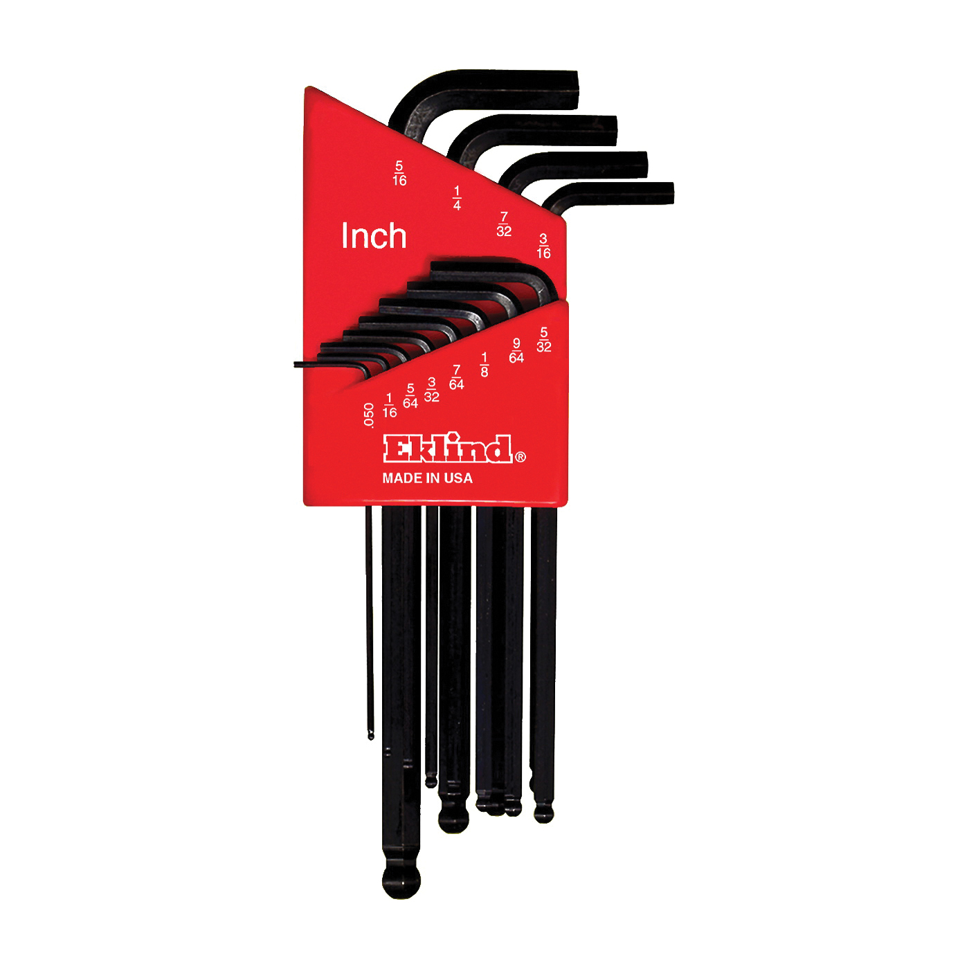 Eklind® 13212 Ball-Hex-L™ Long Key Set, 12 Pieces, 0.05 to 0.3125 in Hex, Torx® Drive, L-Handle Handle, Alloy Steel, Black Oxide