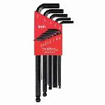 Eklind® 13222 Ball-Hex-L™ Long Key Set, 22 Pieces, 0.05 to 0.375 in, 1.5 to 10 mm Hex, L-Handle Handle, ANSI B18.3, Alloy Steel, Black Oxide
