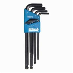 Eklind® 13222 Ball-Hex-L™ Long Key Set, 22 Pieces, 0.05 to 0.375 in, 1.5 to 10 mm Hex, L-Handle Handle, ANSI B18.3, Alloy Steel, Black Oxide
